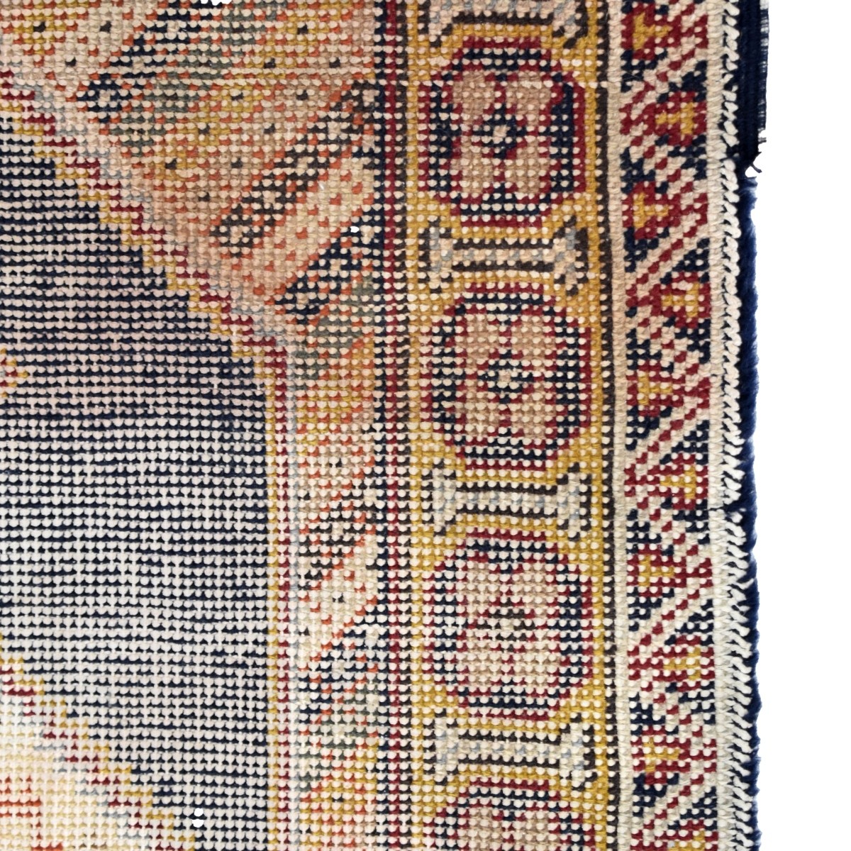 Vintage Turkish Faded Wool Rug