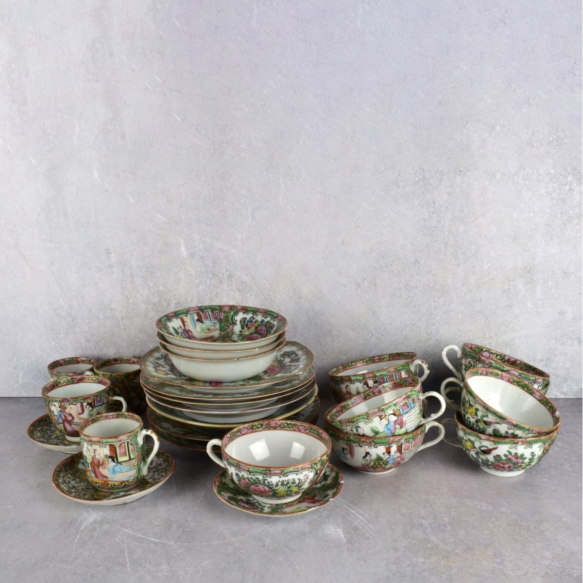 Collection of Chinese Rose Medallion Porcelain