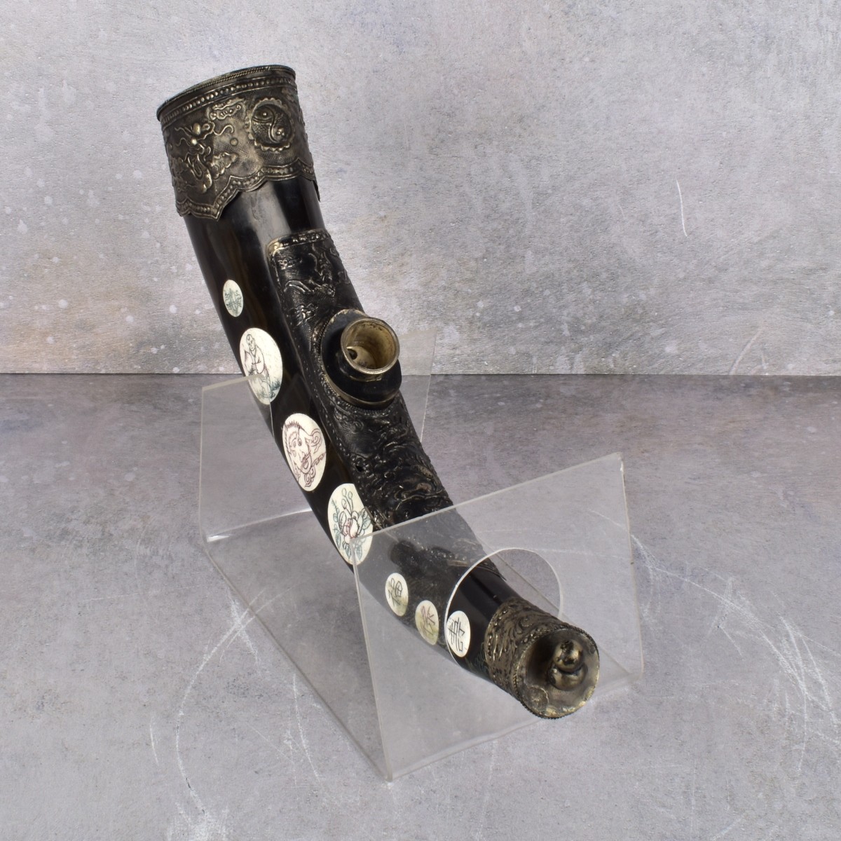 Vintage Chinese Opium Pipe Horn
