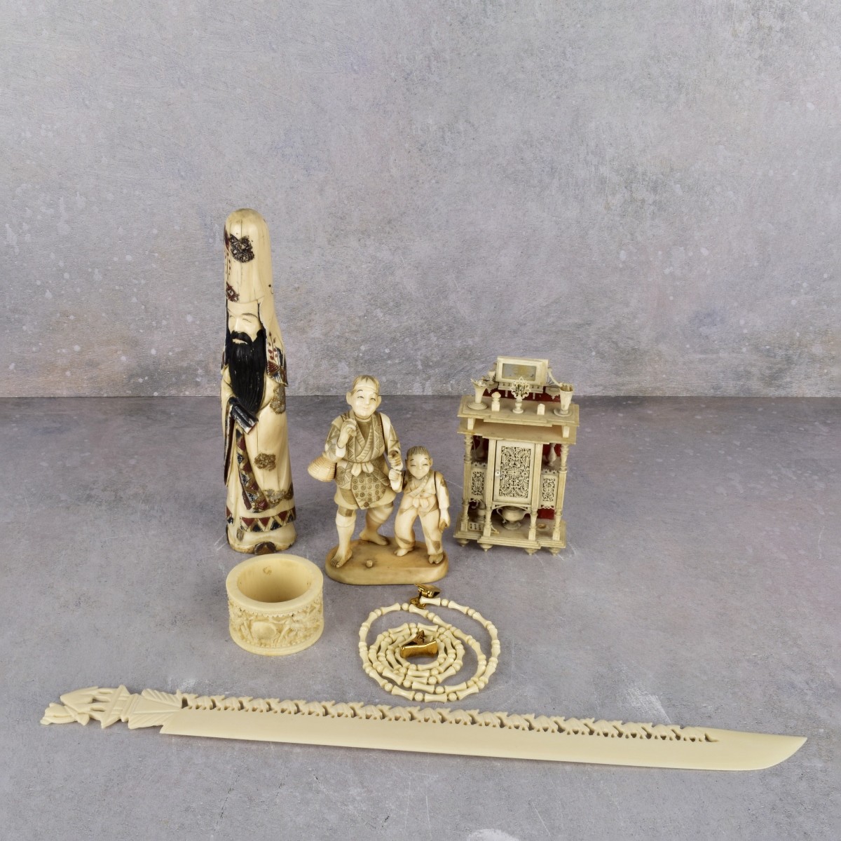 Collection of Antique Asian Carved Pieces