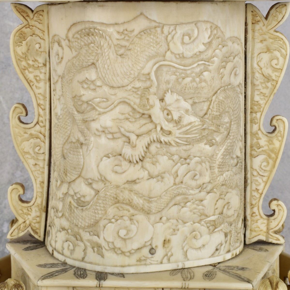 Antique Religious Chinese Carved Bone Pagoda
