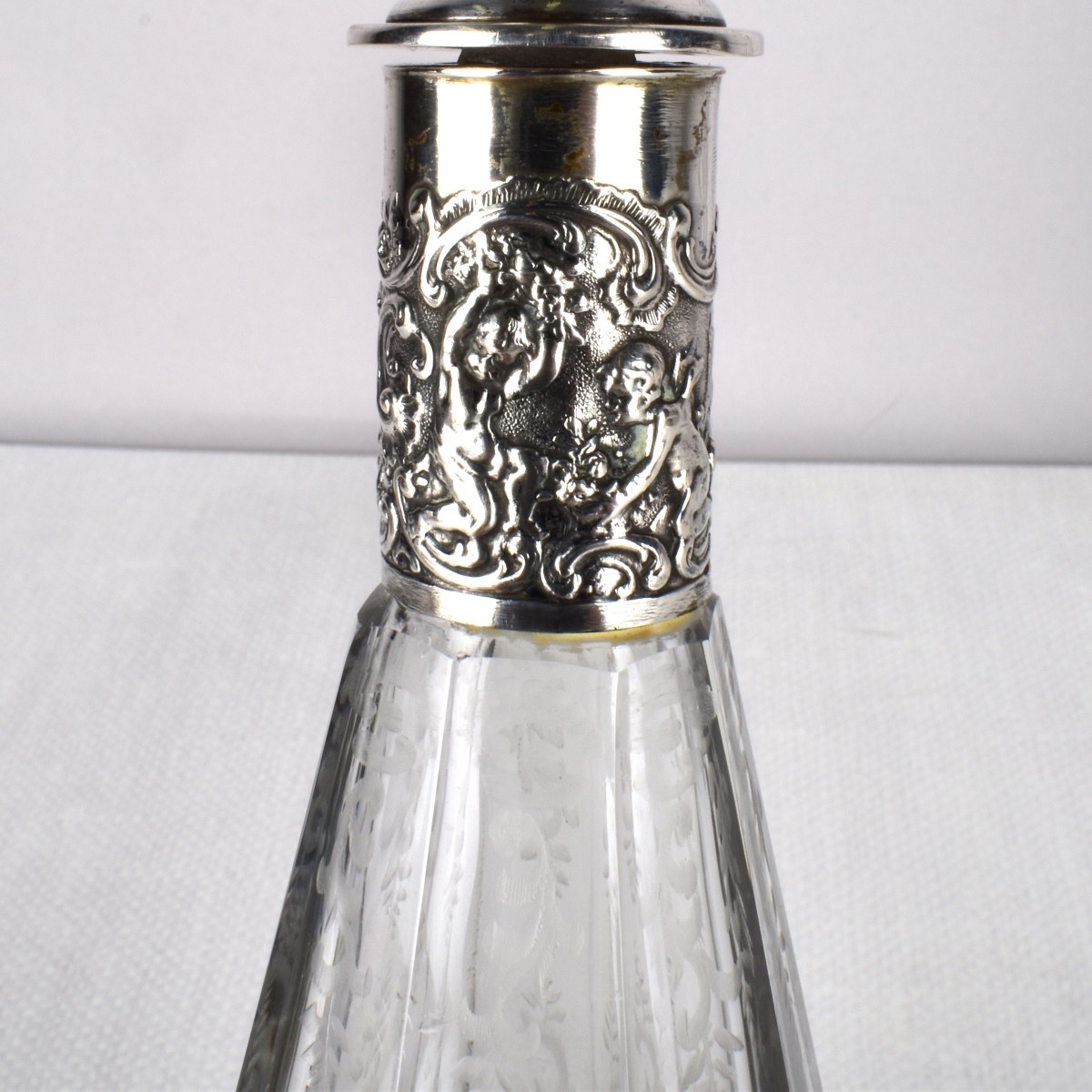 Continental Silver and Etched Bottles