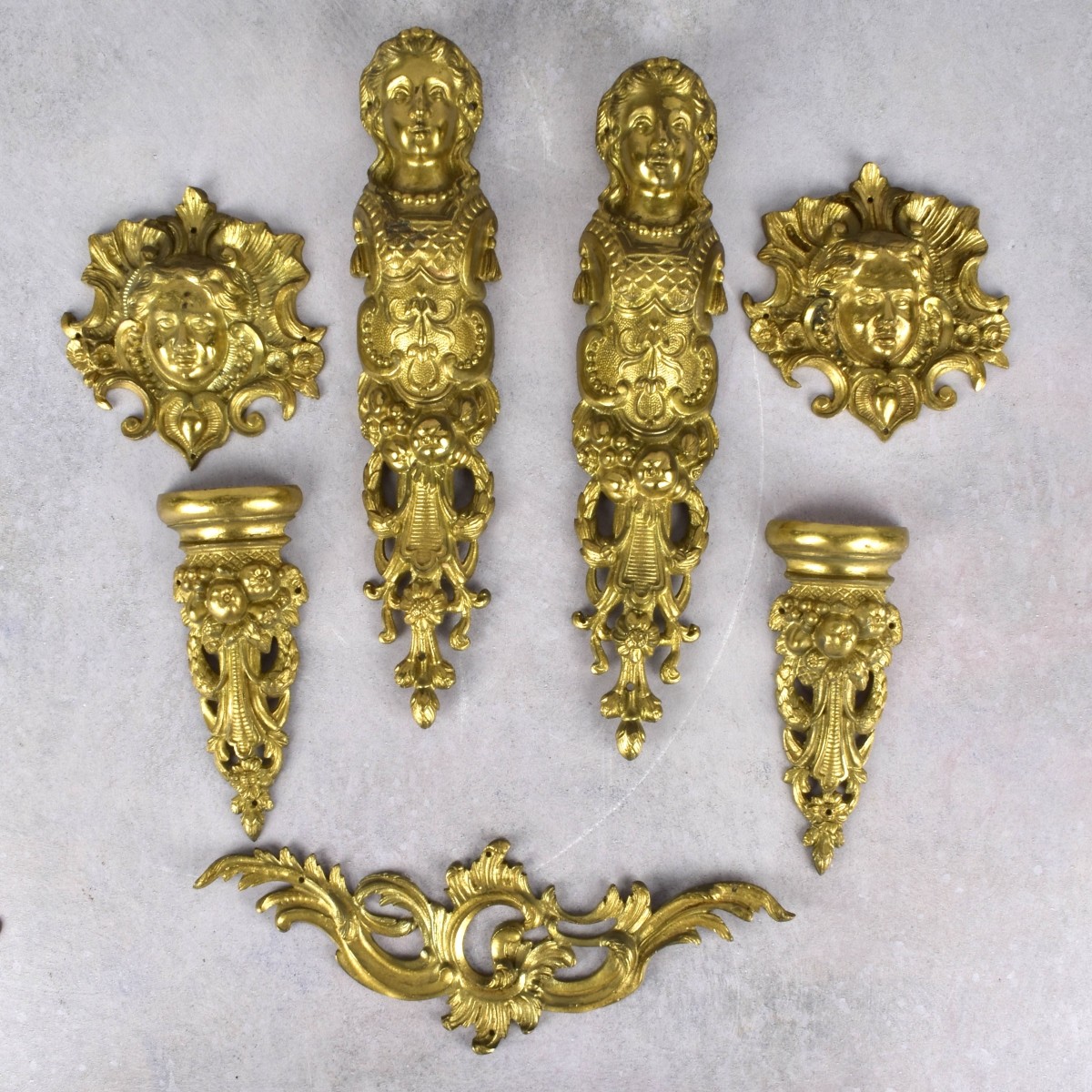 Box Lot of French Ormolu Mounts