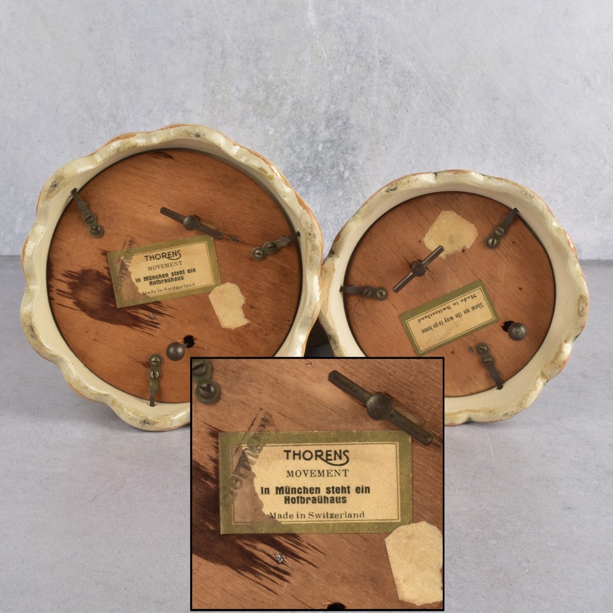 Vintage Swiss Thorens Musical Steins