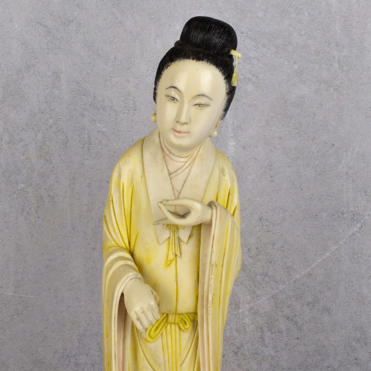 Antique Japanese Carved Figure of a Woman