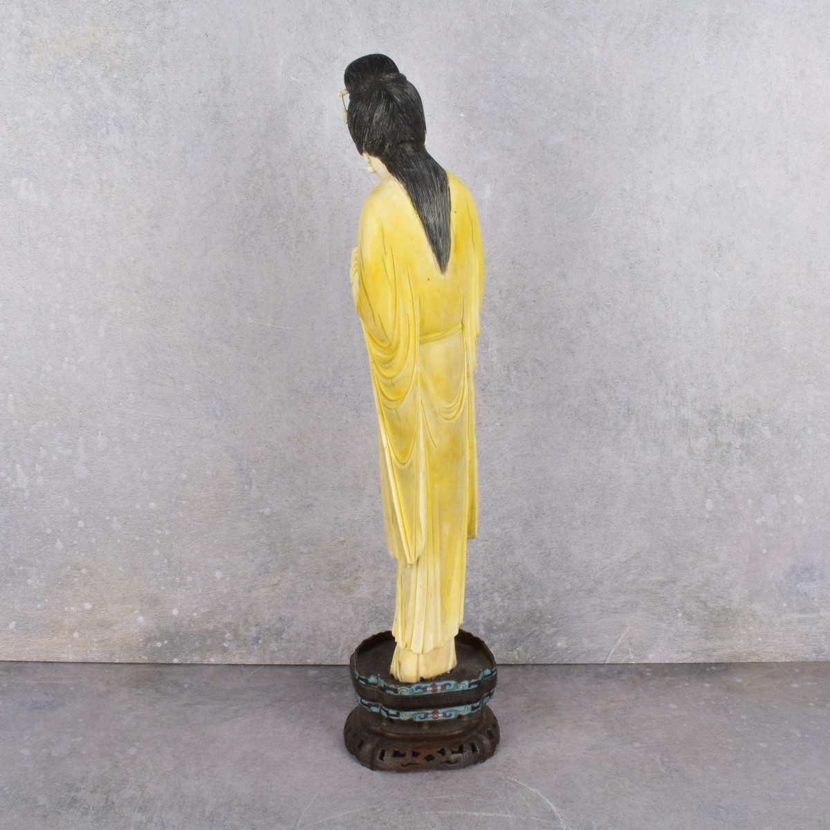 Antique Japanese Carved Figure of a Woman