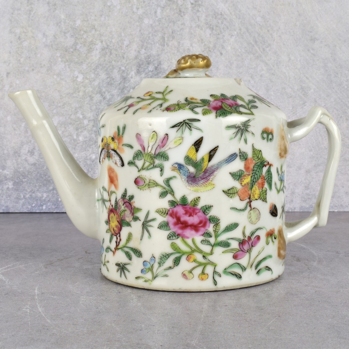 19th Century Chinese Famille Rose Teapot