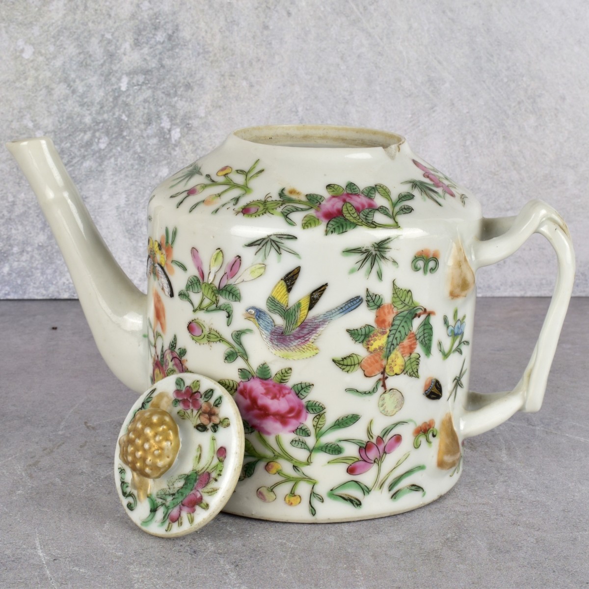 19th Century Chinese Famille Rose Teapot
