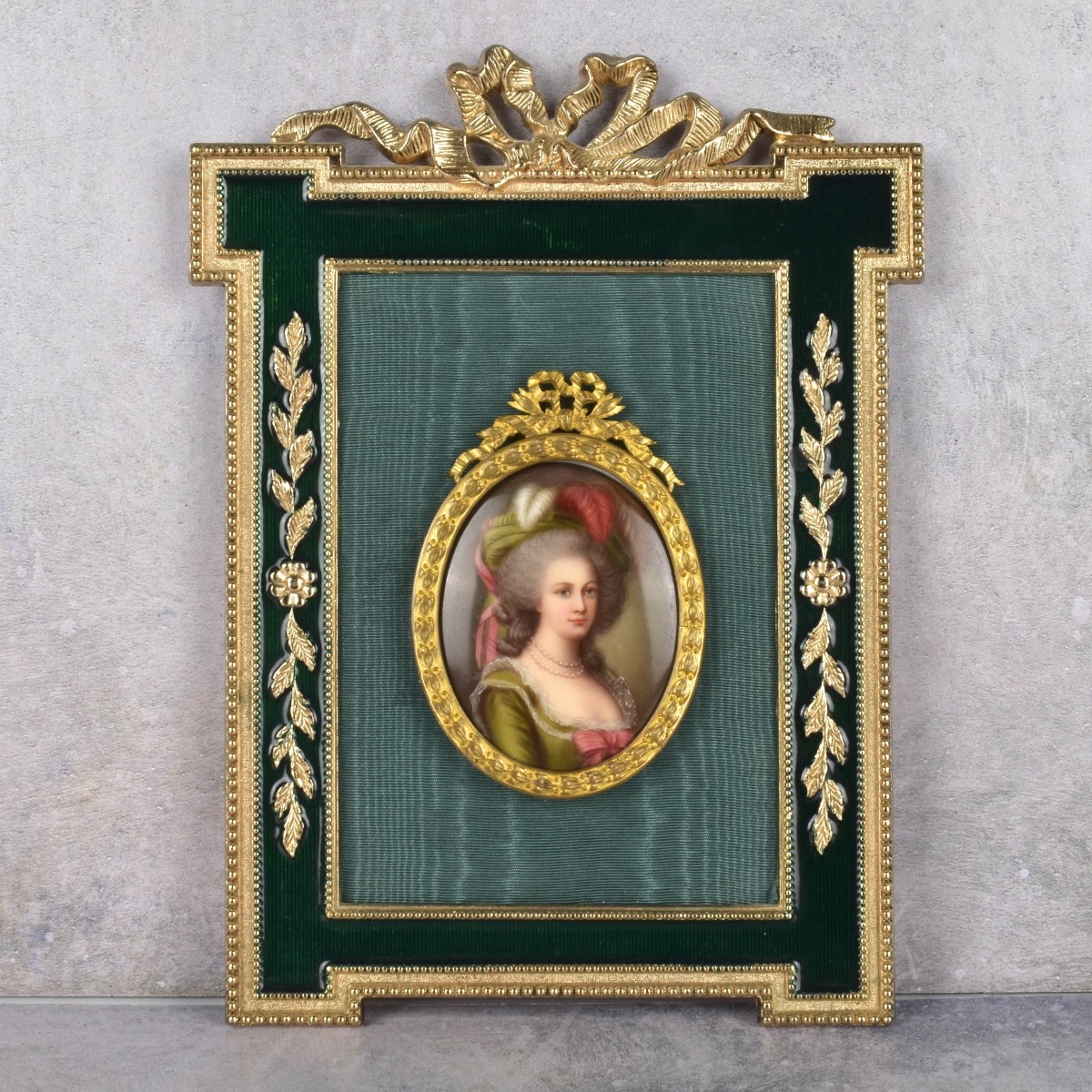 19th Century Hand Painted Miniature Plaque