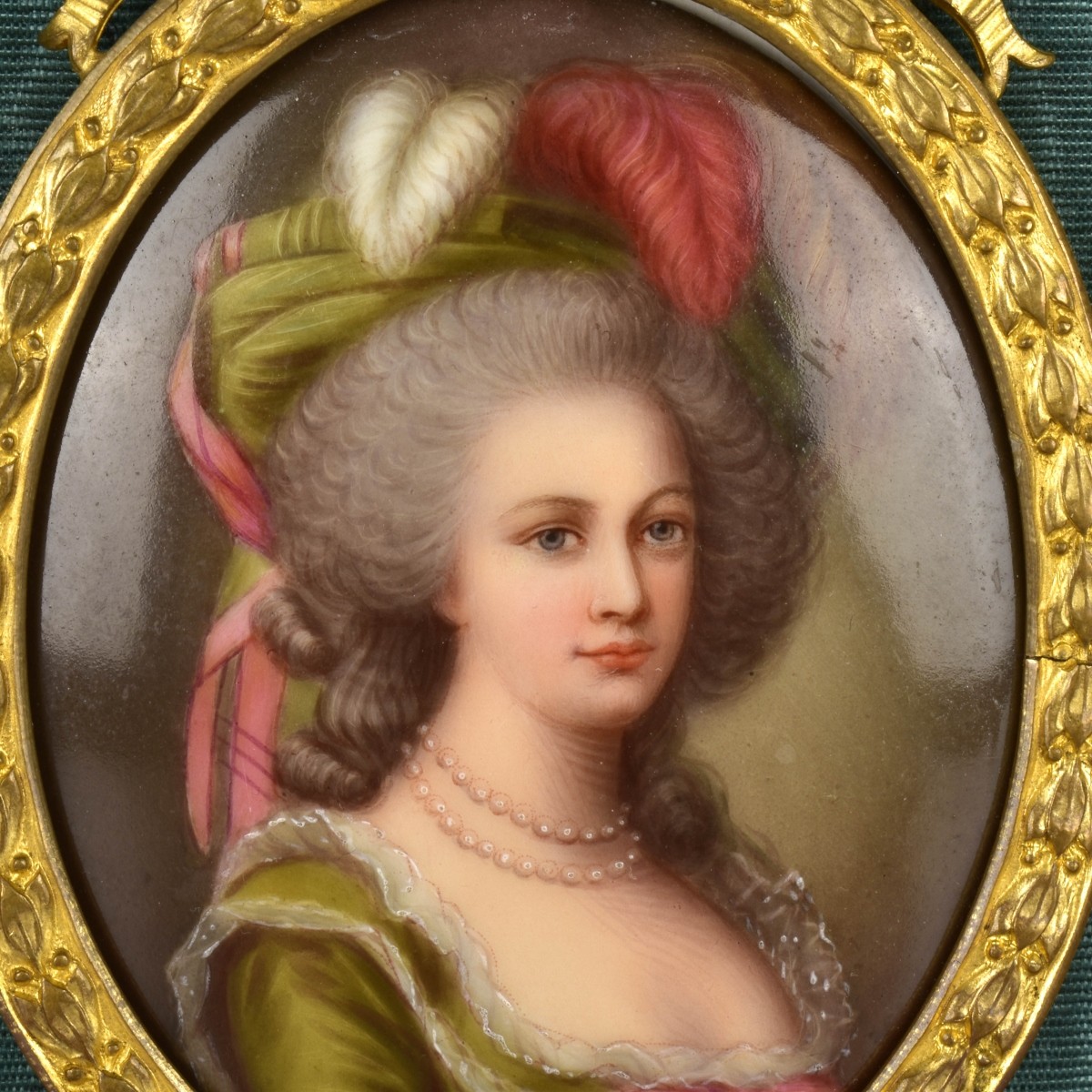 19th Century Hand Painted Miniature Plaque