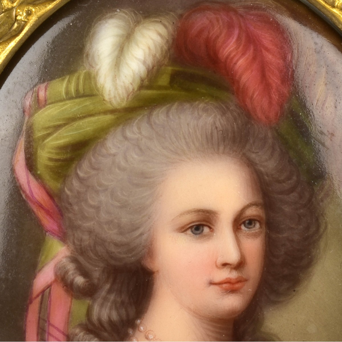 19th Century Hand Painted Miniature Plaque