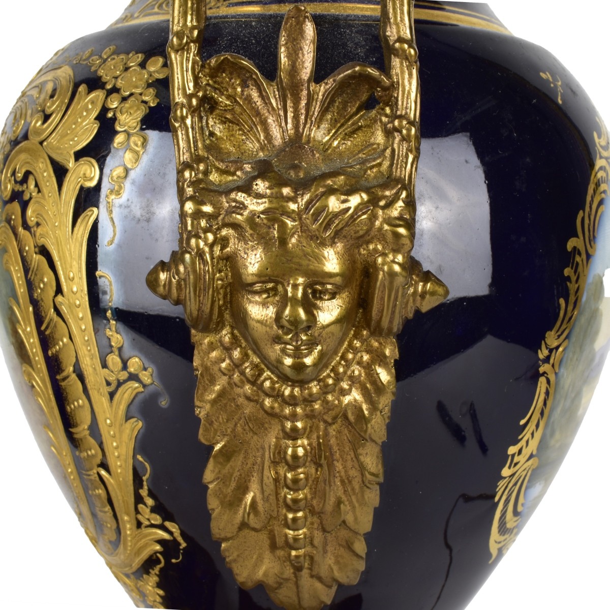 Pair Sevres Lamps with Bronze Mounts