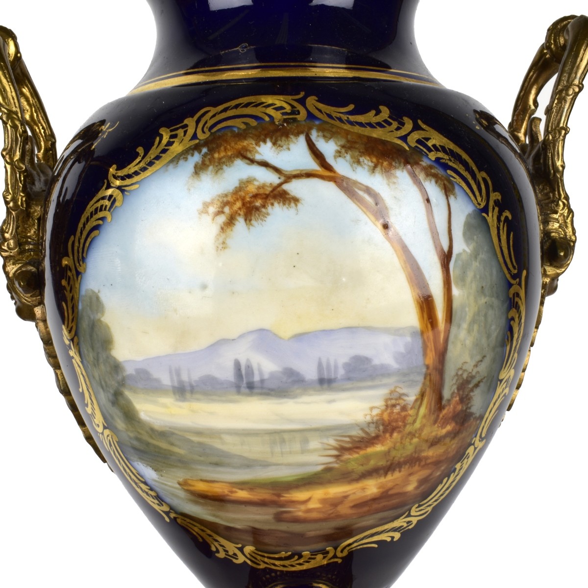 Pair Sevres Lamps with Bronze Mounts