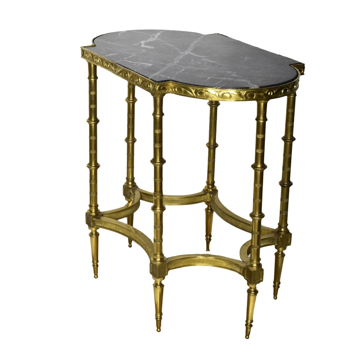 Bronze and Black Marble Rectangular Table