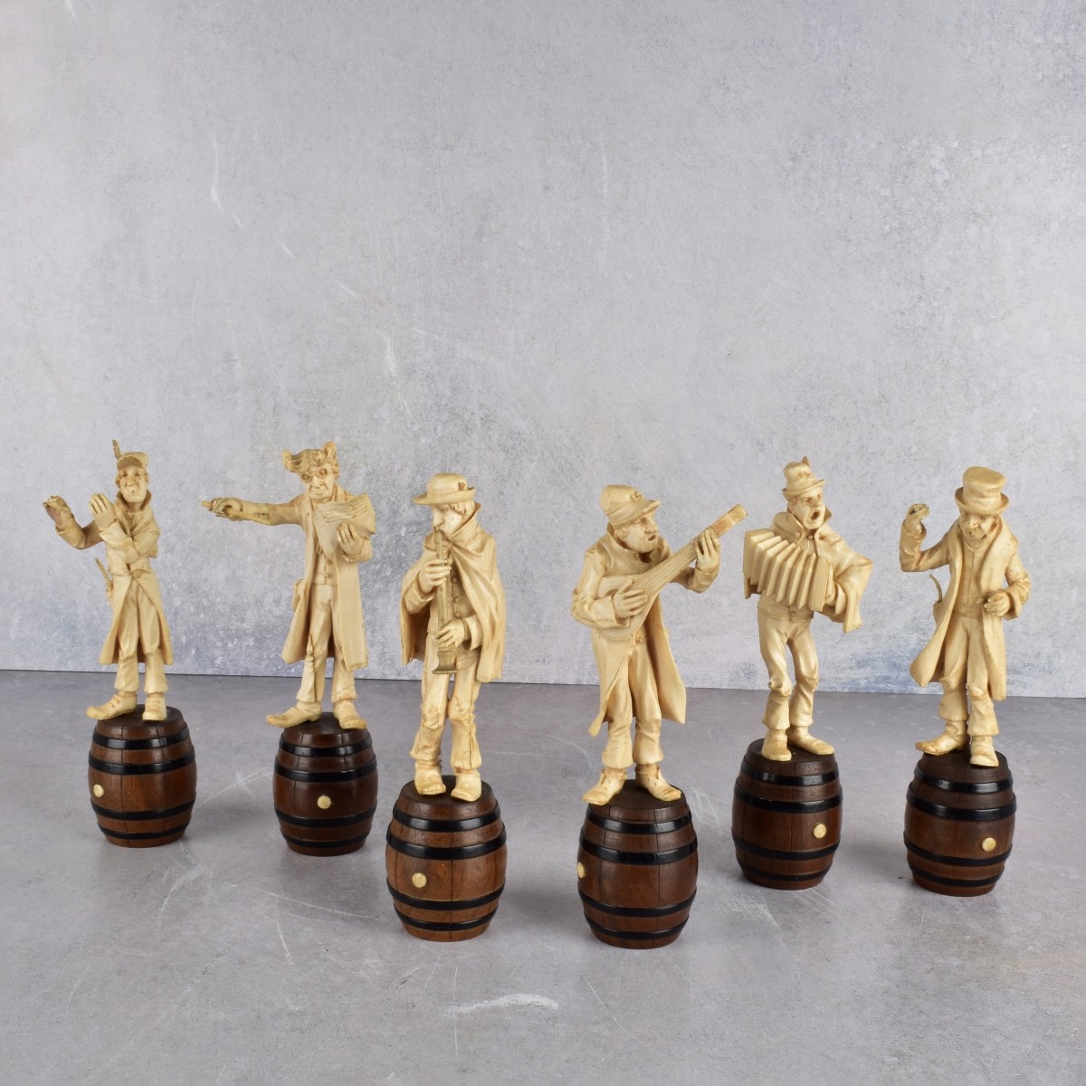 19th Century Carved German Marching Band