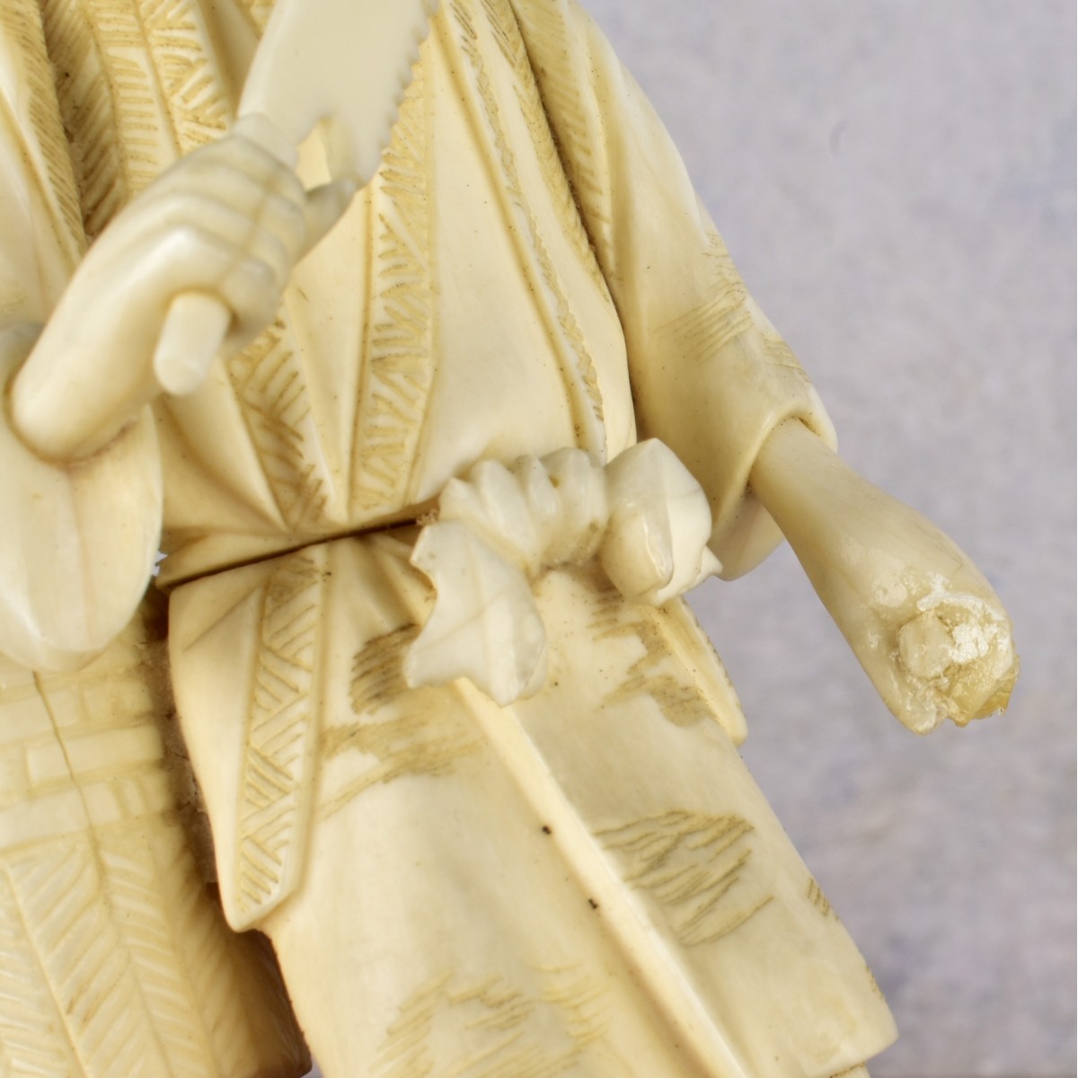 Vintage Japanese Carved Okimono Figures