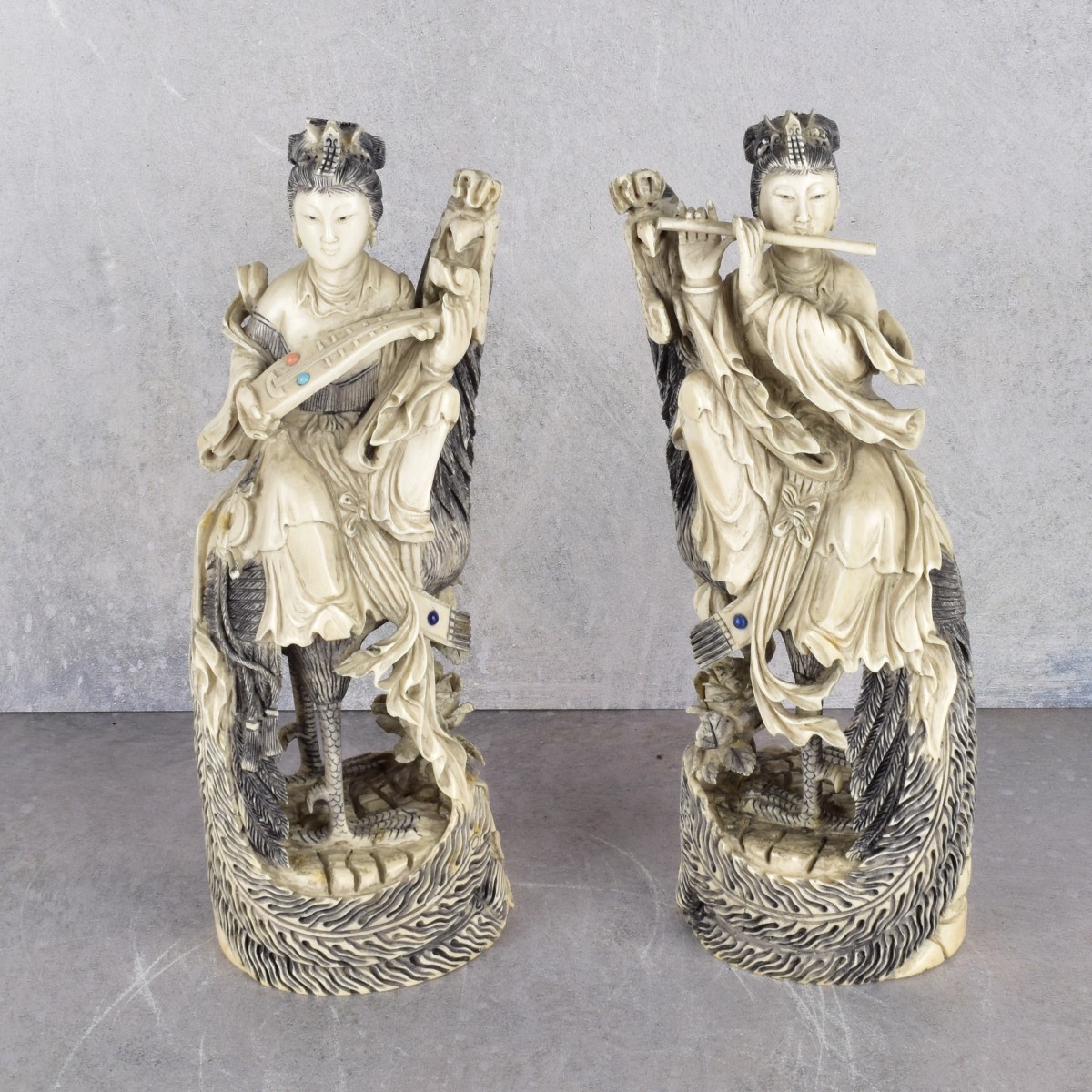 19/20th Century Carved Chinese Figures