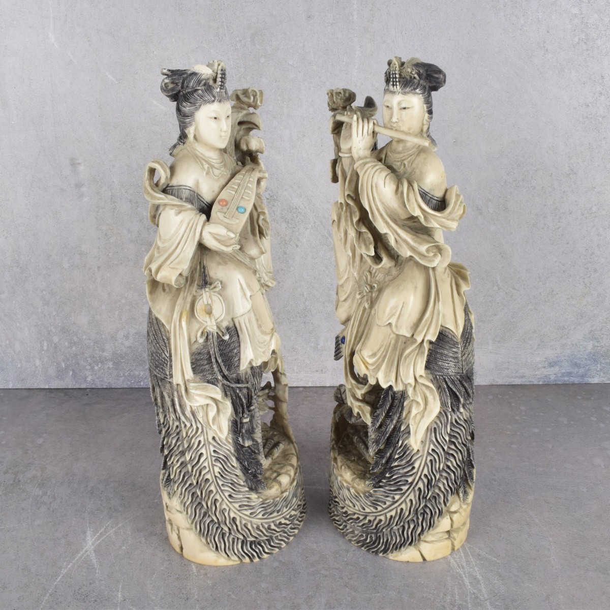 19/20th Century Carved Chinese Figures