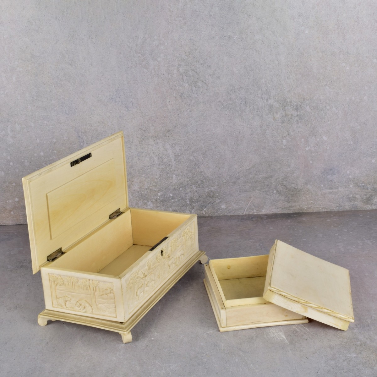 Antique Asian Carved Boxes
