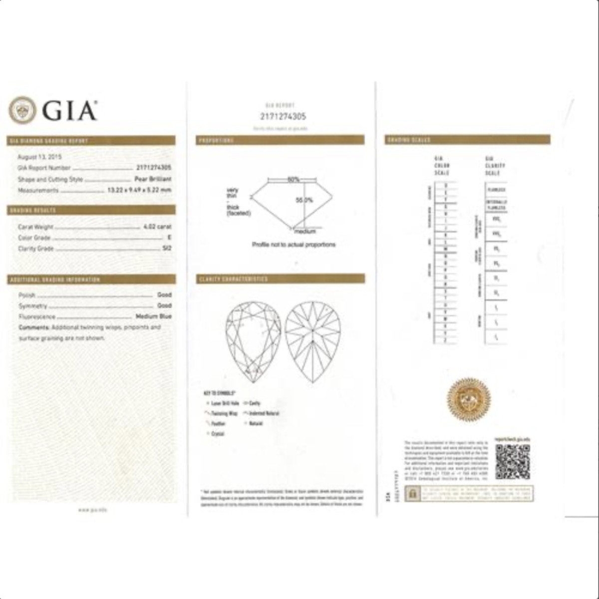 GIA Diamond and Platinum Ring