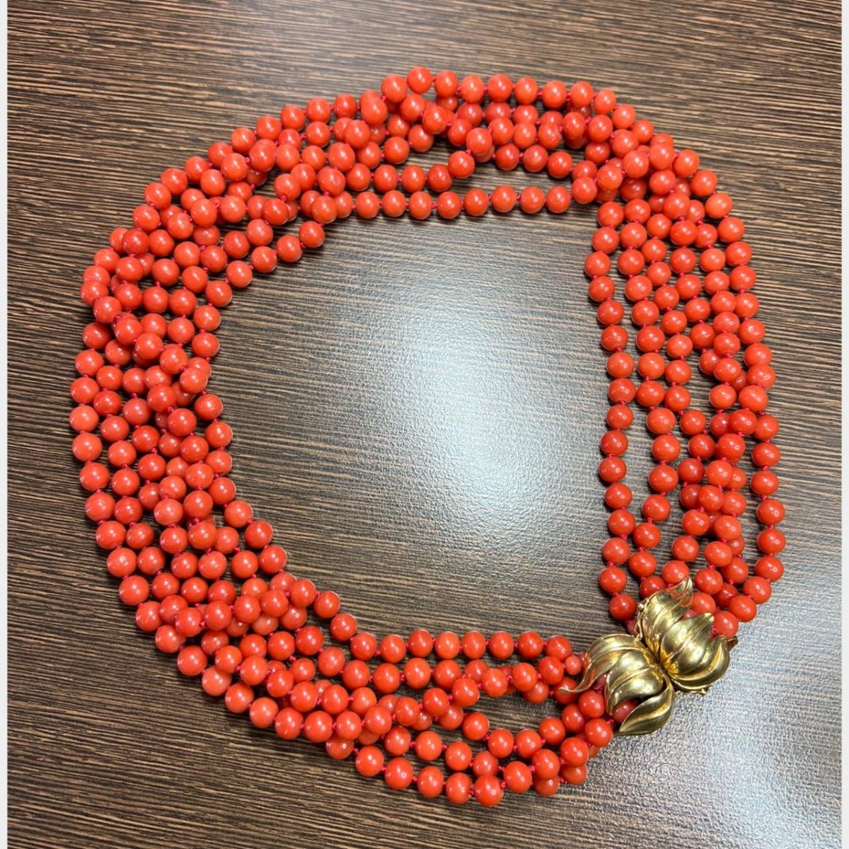 Tiffany & Co Coral and 18K Necklace