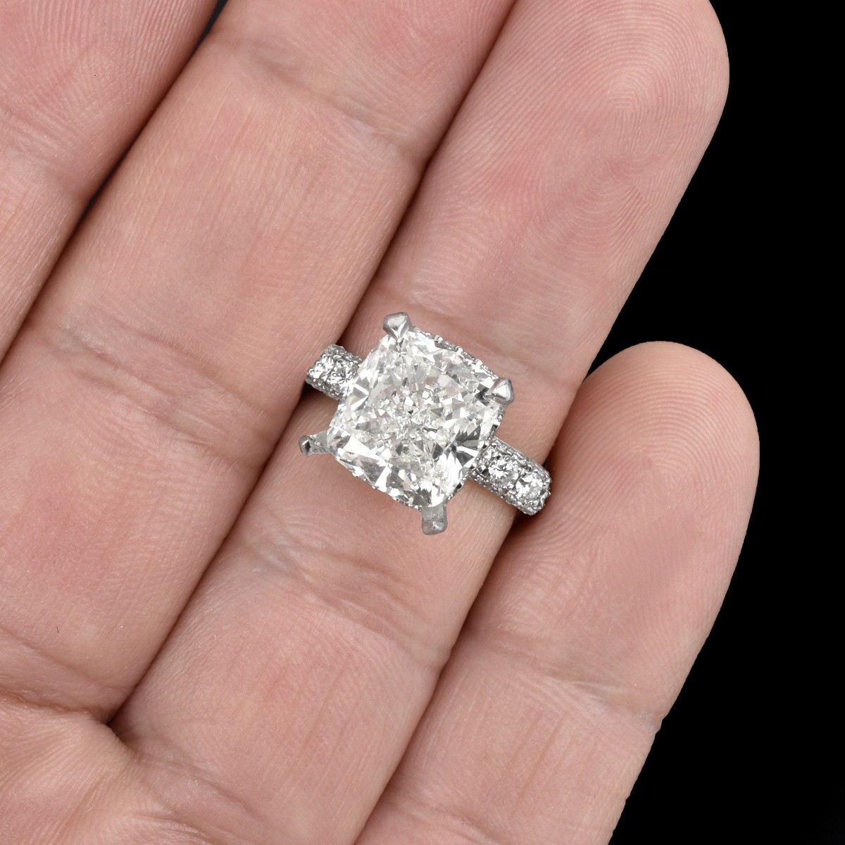 GIA Diamond and Platinum Ring