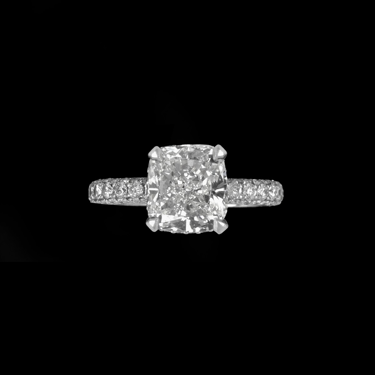 GIA Diamond and Platinum Ring