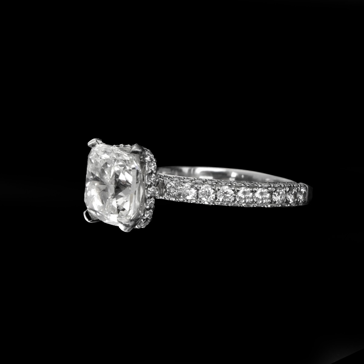GIA Diamond and Platinum Ring