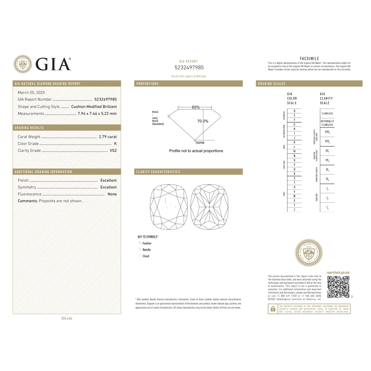GIA Diamond and Platinum Ring