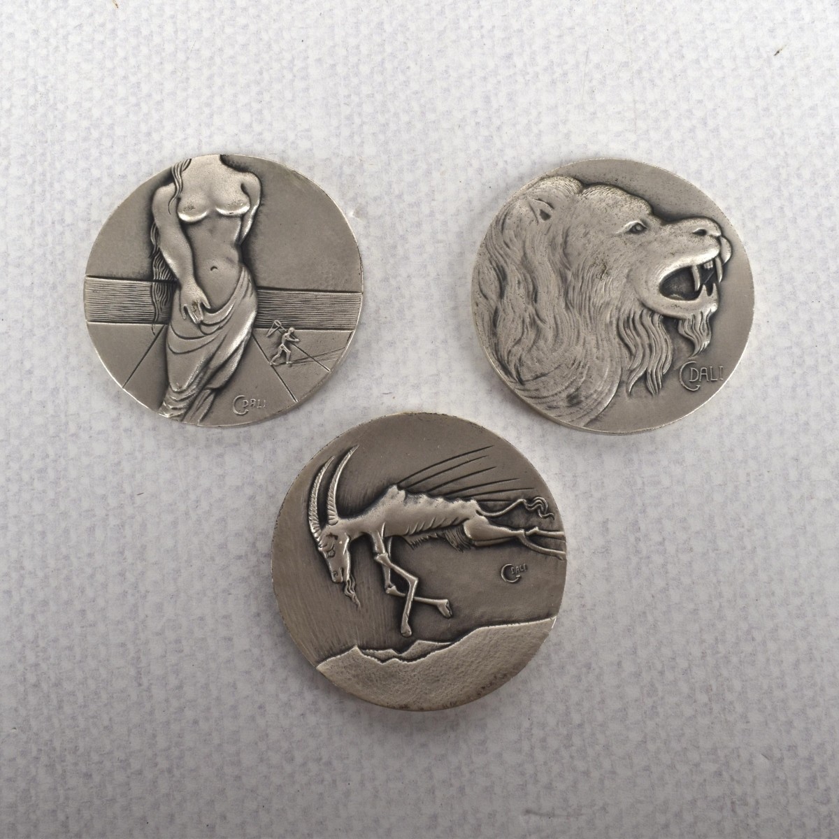 Salvator Dali Silver Zodiac Tokens
