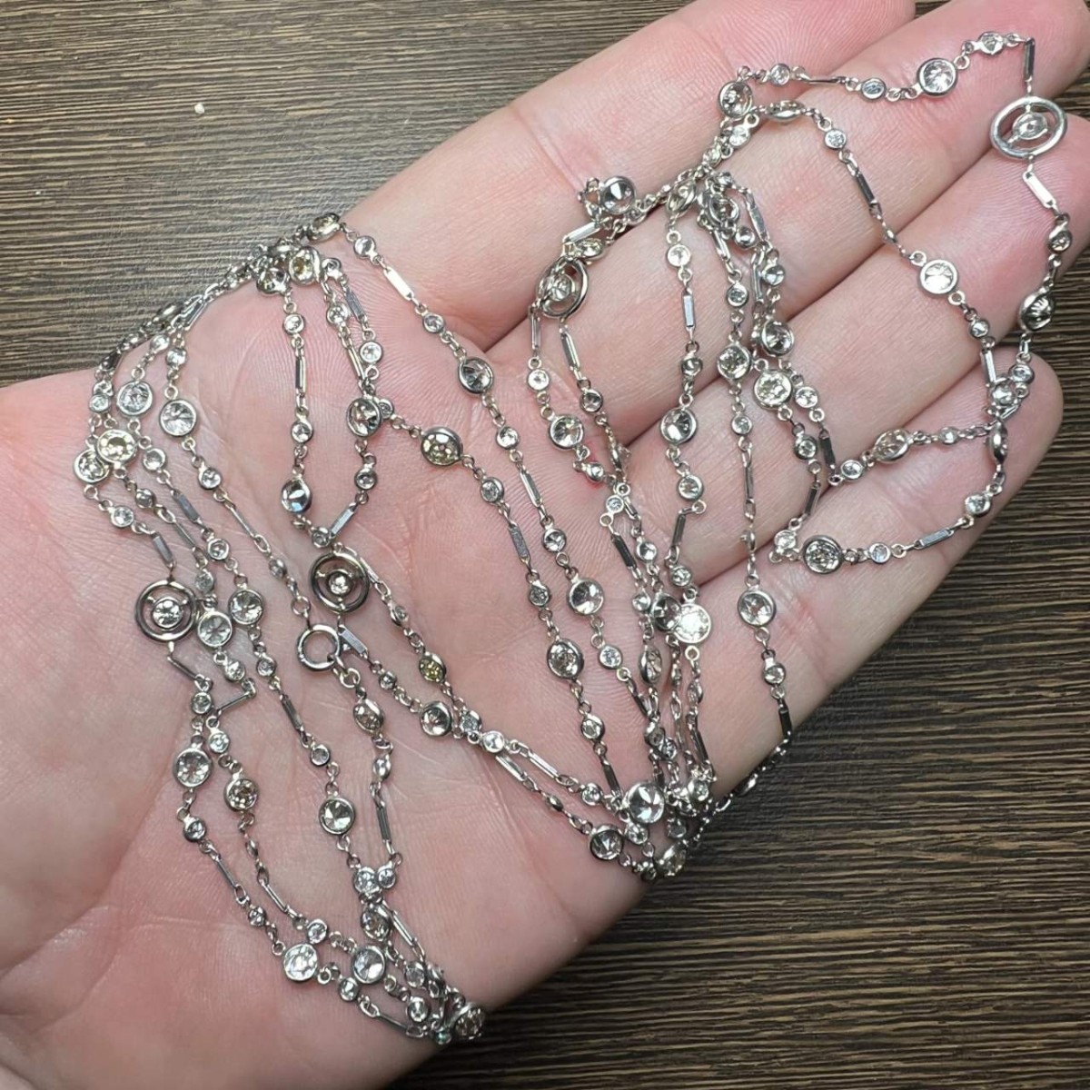 Art Deco Diamond and Platinum Necklace
