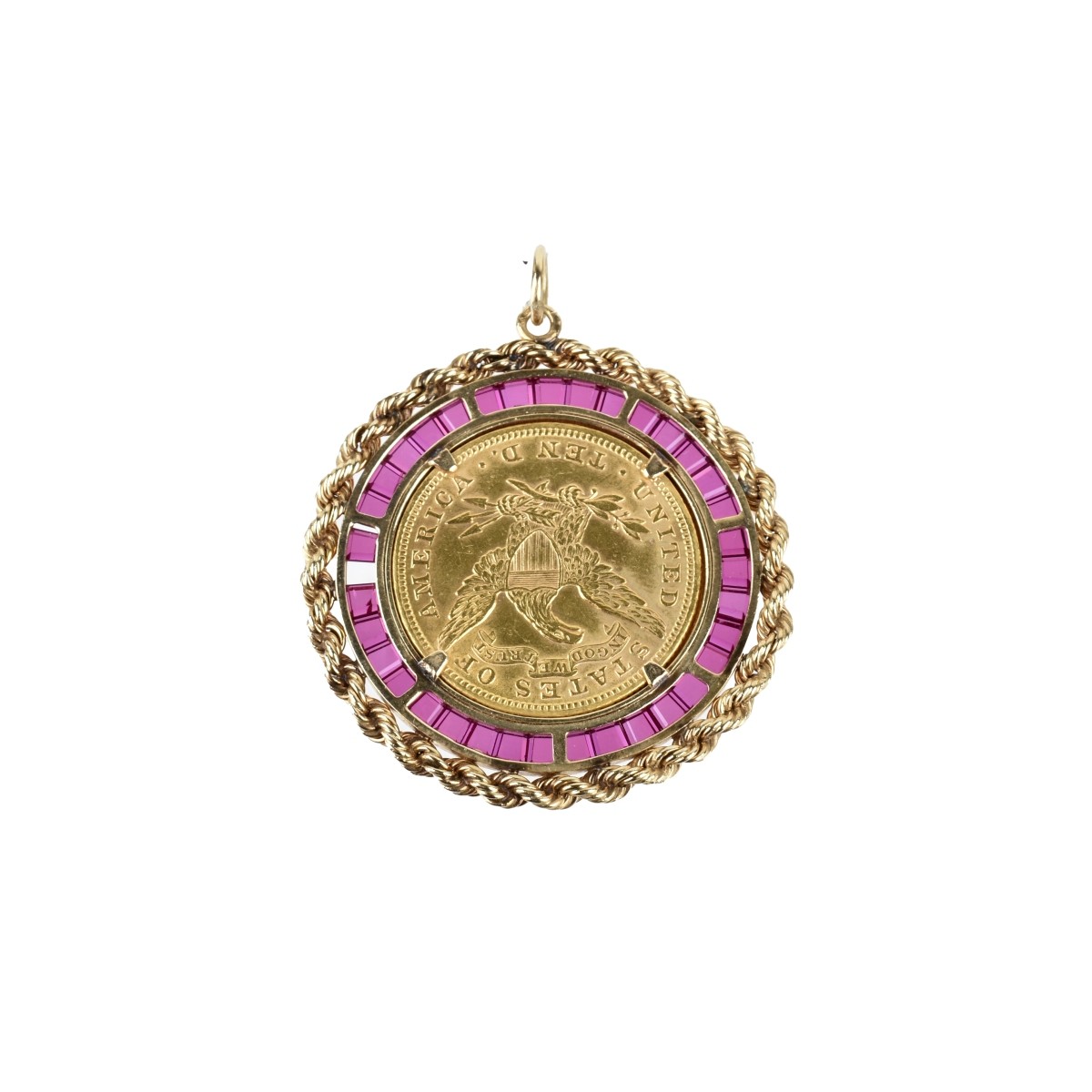 1901 US $10 Gold Coin and 14K Pendant