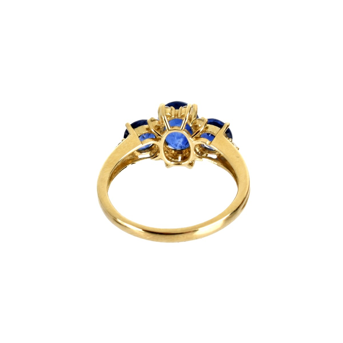 Iolite, Diamond and 10K Ring