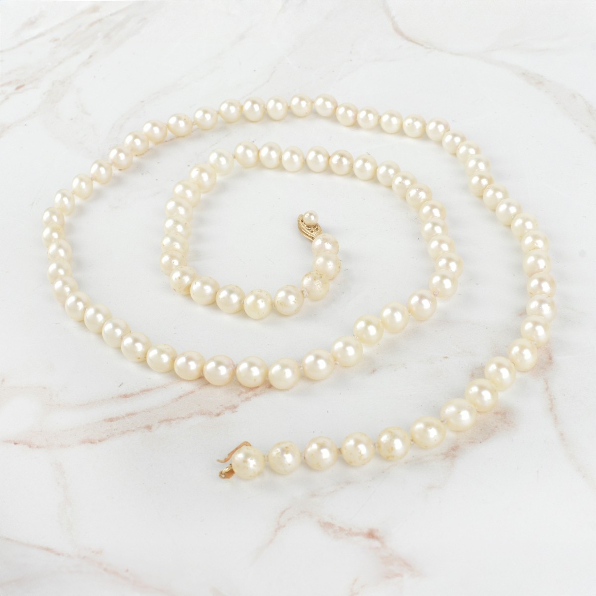 Pearl and 14K Necklace