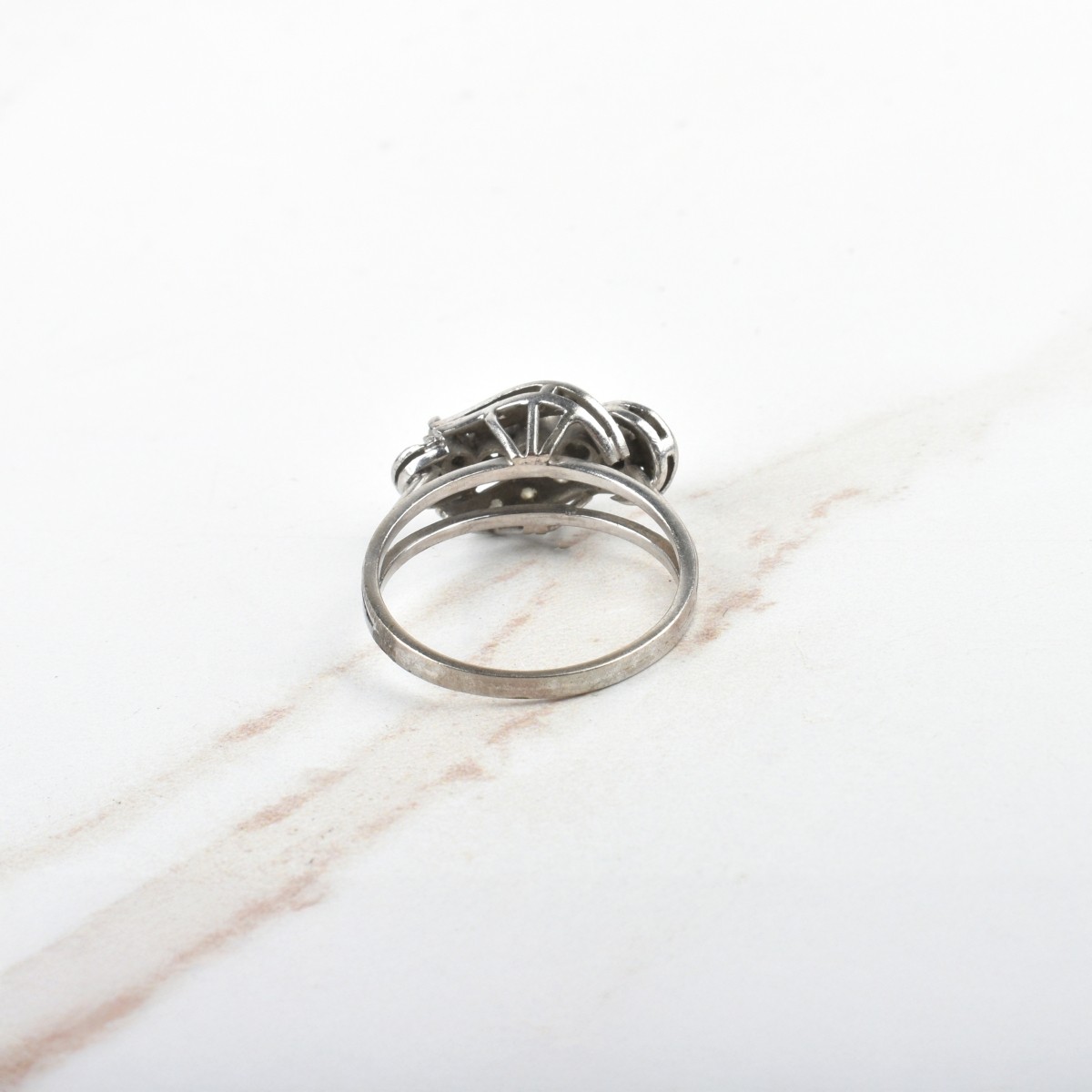 Deco Diamond and Platinum Band
