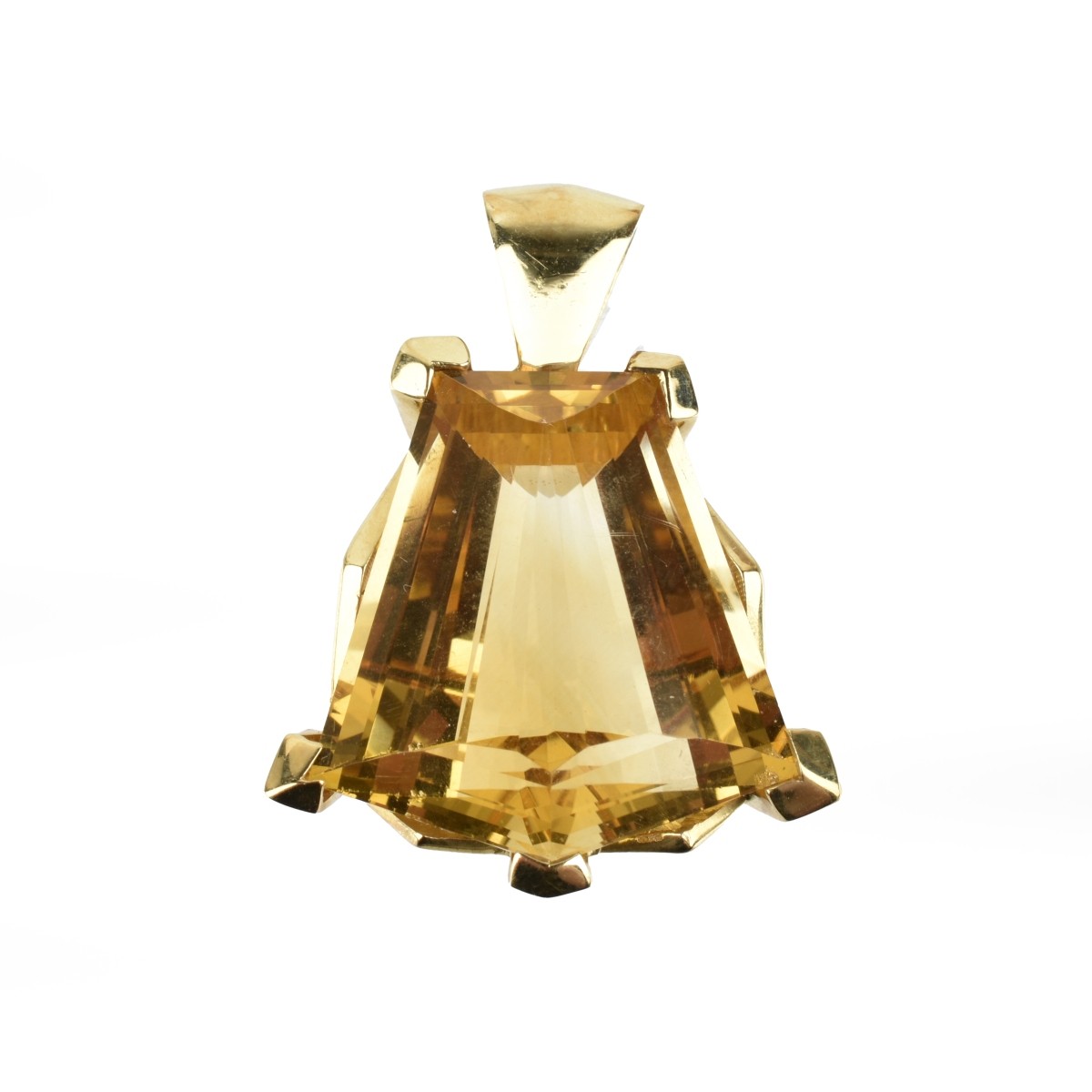 Citrine and 18K Pendant