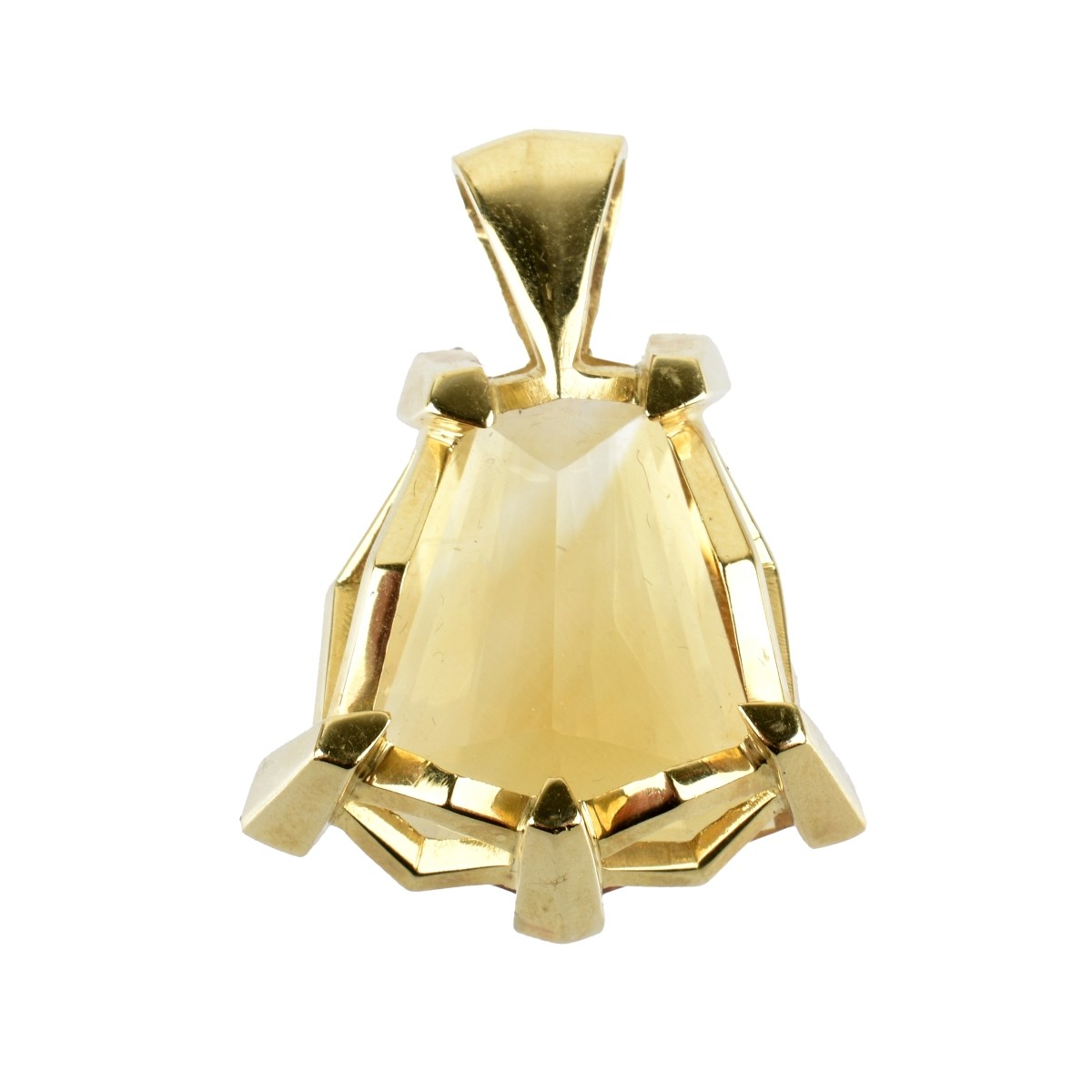 Citrine and 18K Pendant