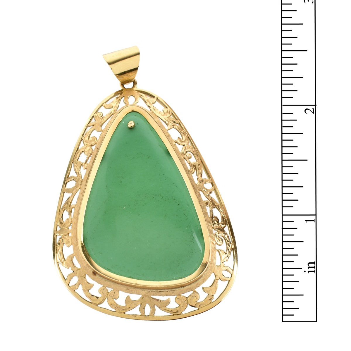 Chrysoprase and 18K Pendant
