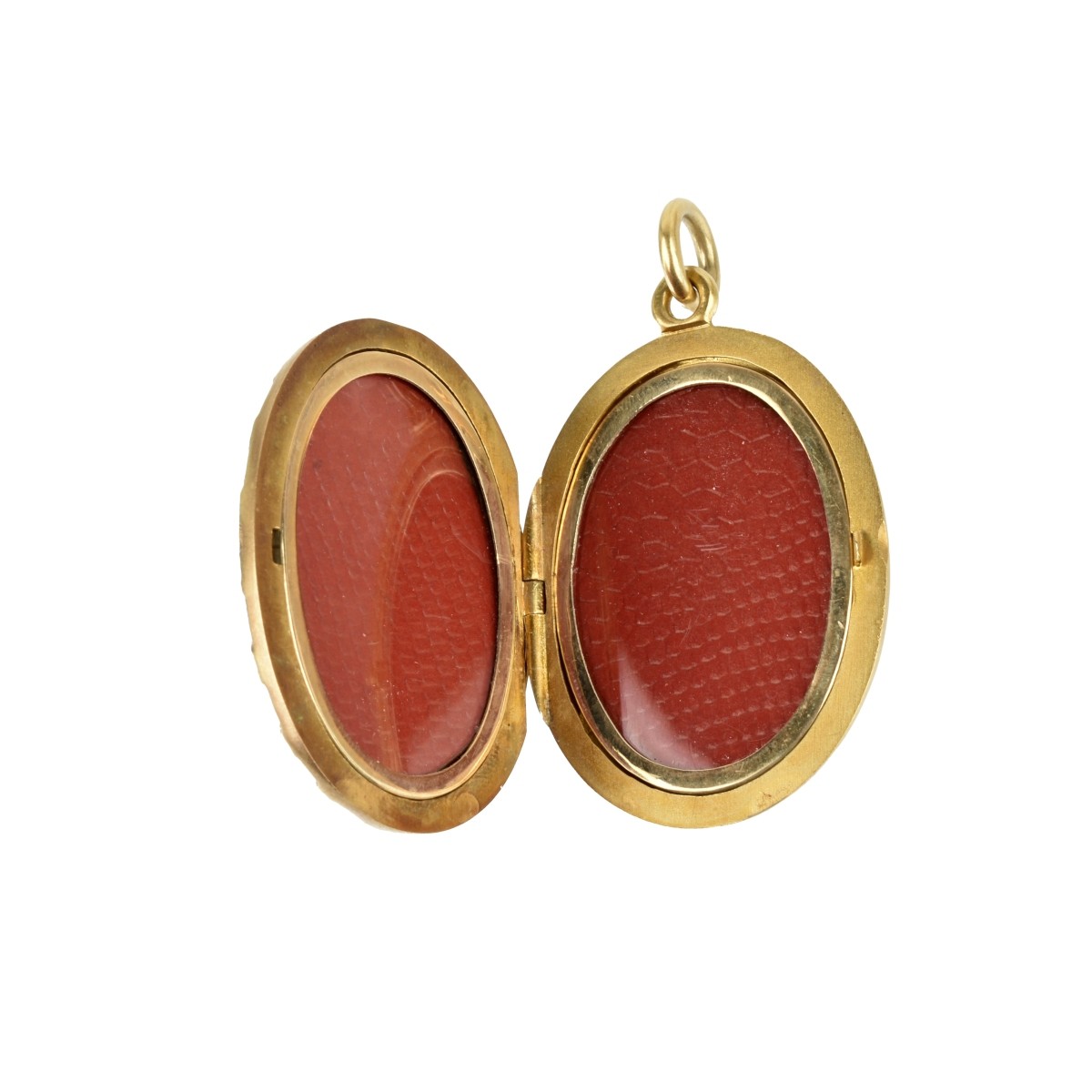 15K and Enamel Locket Pendant