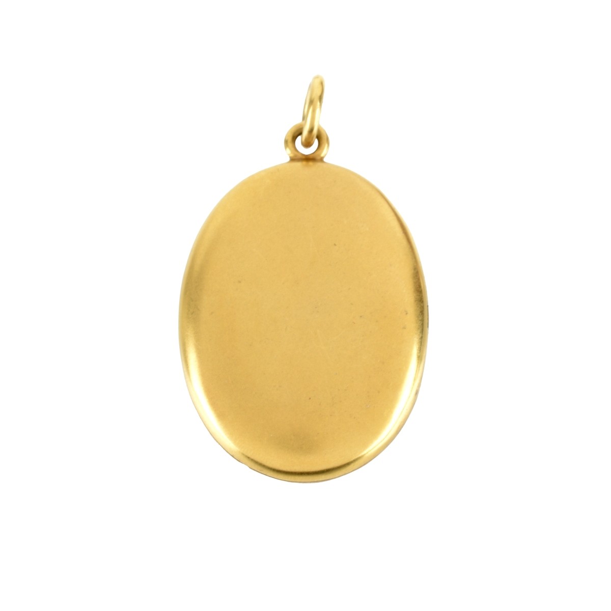 15K and Enamel Locket Pendant