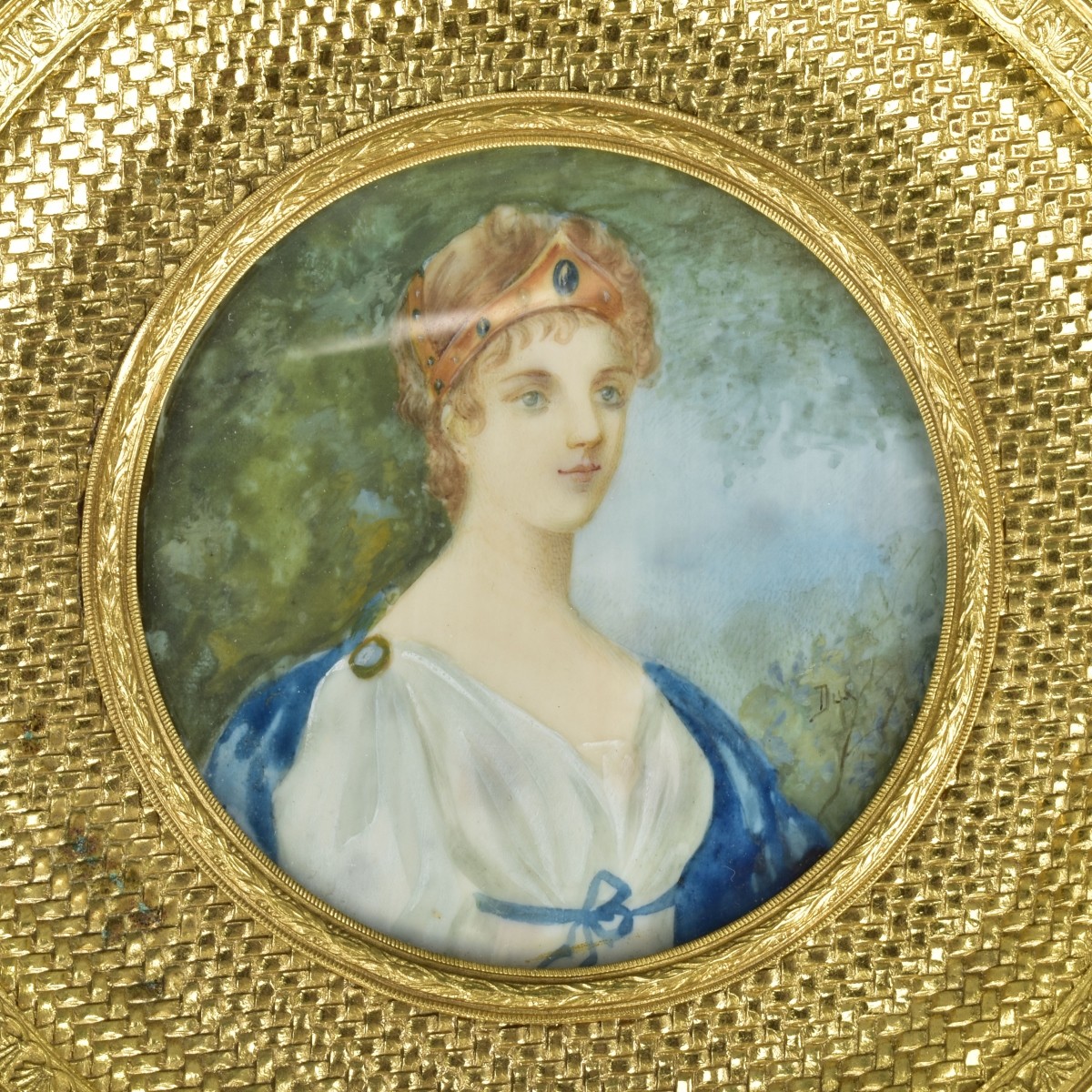 Pair of Victorian Style Miniature Portraits