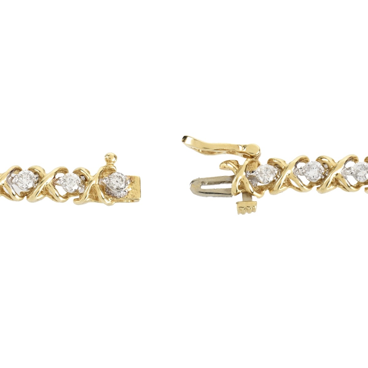 Diamond and 14K Line Bracelet