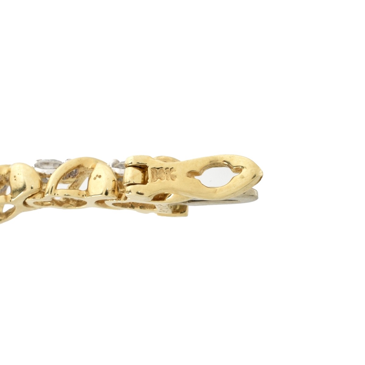 Diamond and 14K Line Bracelet