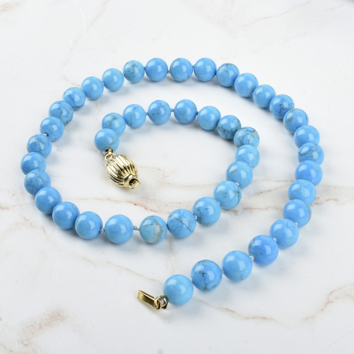 Turquoise Bead Necklace