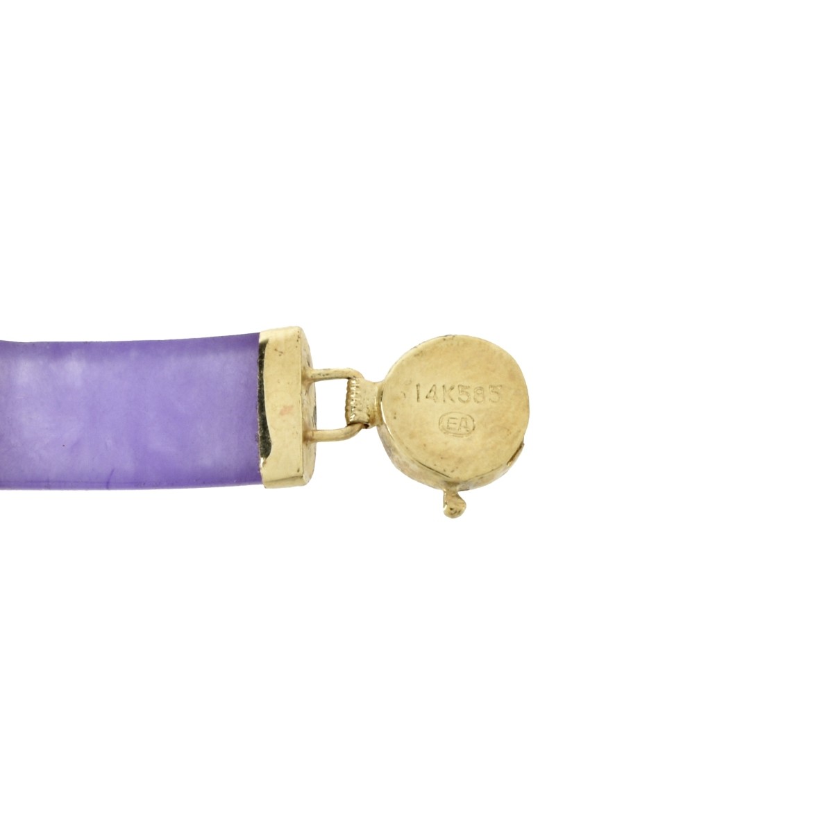 Lavender Jade and 14K Bracelet