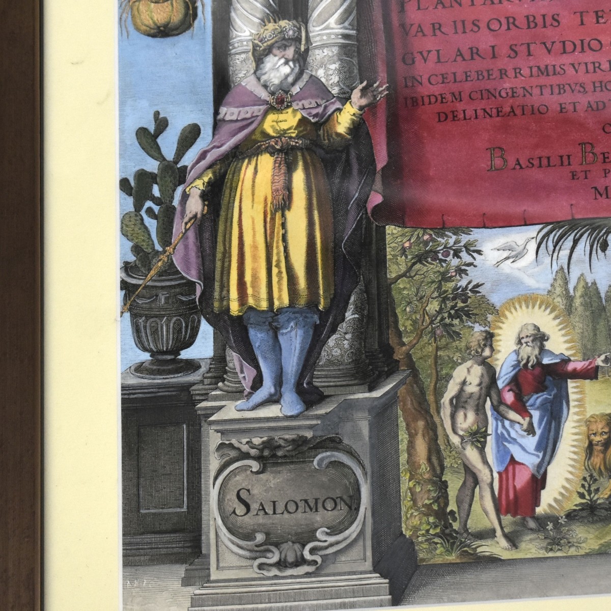 Antique Frontispiece Colored Etchings