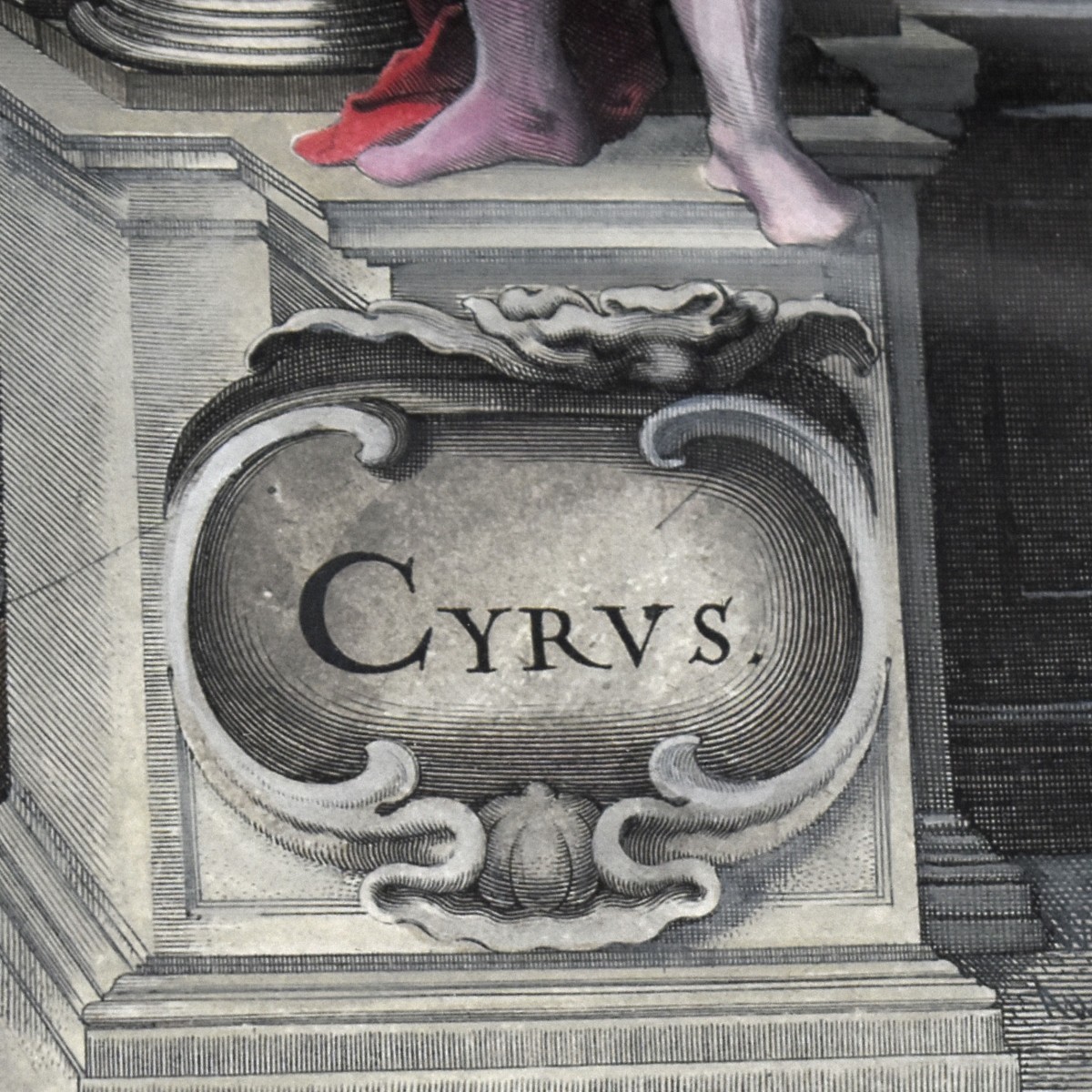 Antique Frontispiece Colored Etchings