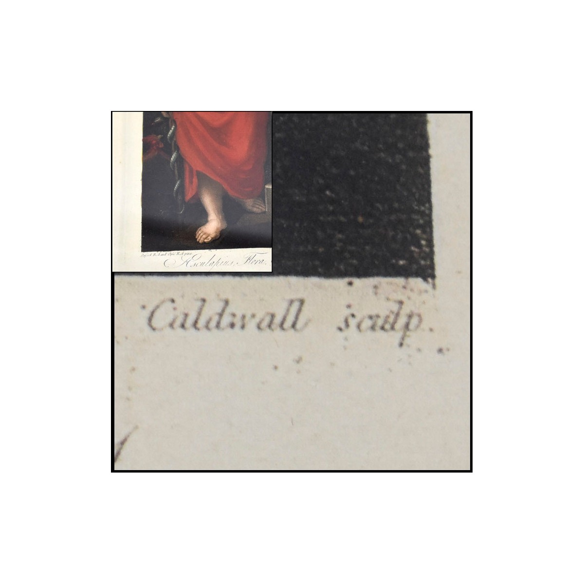 Antique Frontispiece Colored Etchings