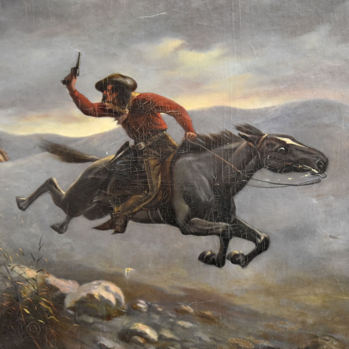 John Worthington Western Oil on Canvas