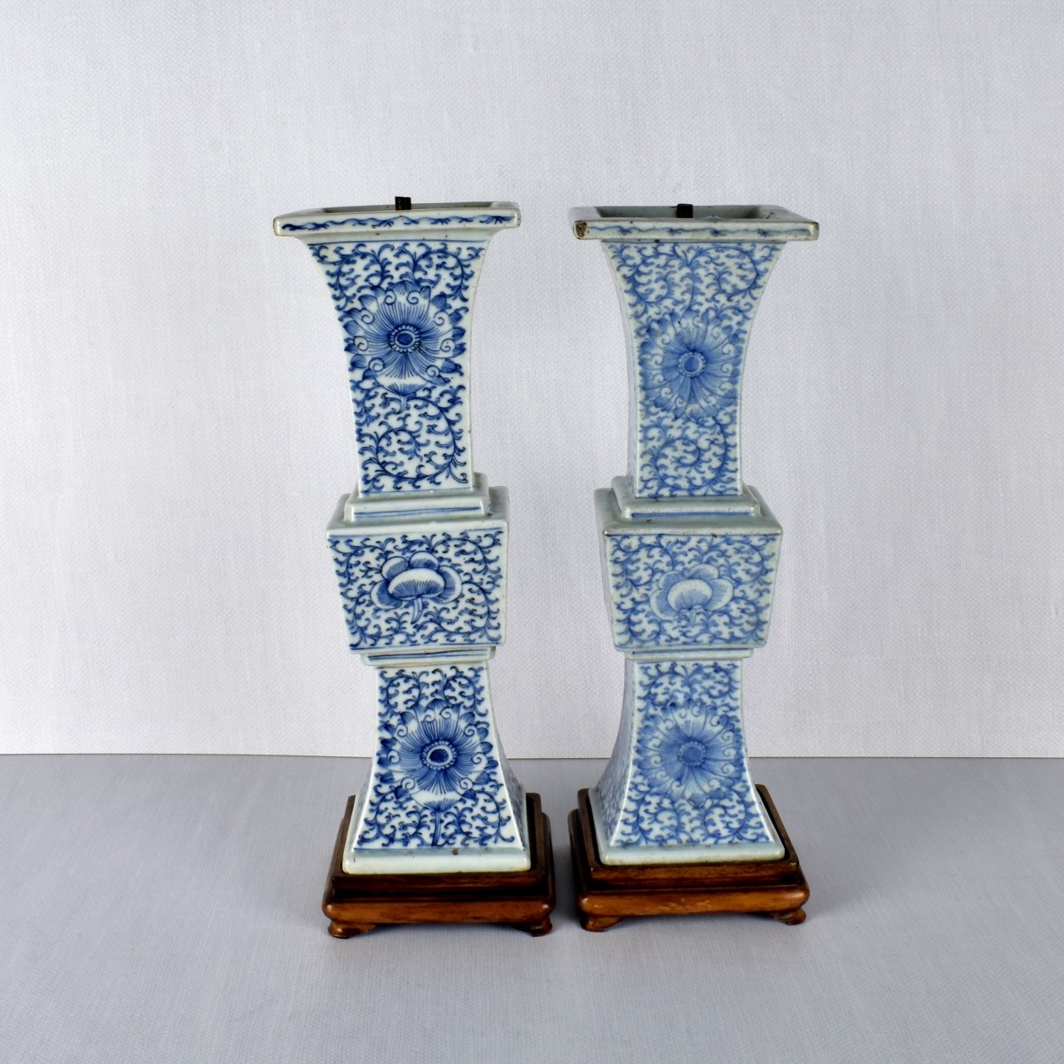 Pair of Chinese Blue and White Vases